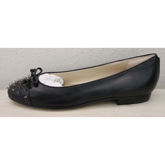 Sam Edelman G5897M3001 Womens Sz 7.5M Black Leather Studded Toe Mirna Flats - Picture 6 of 13